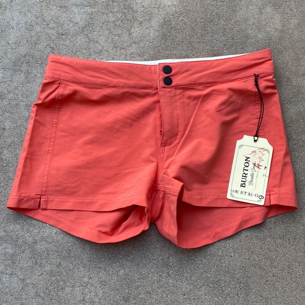 Burton shearwater hybrid shorts hot coral color
